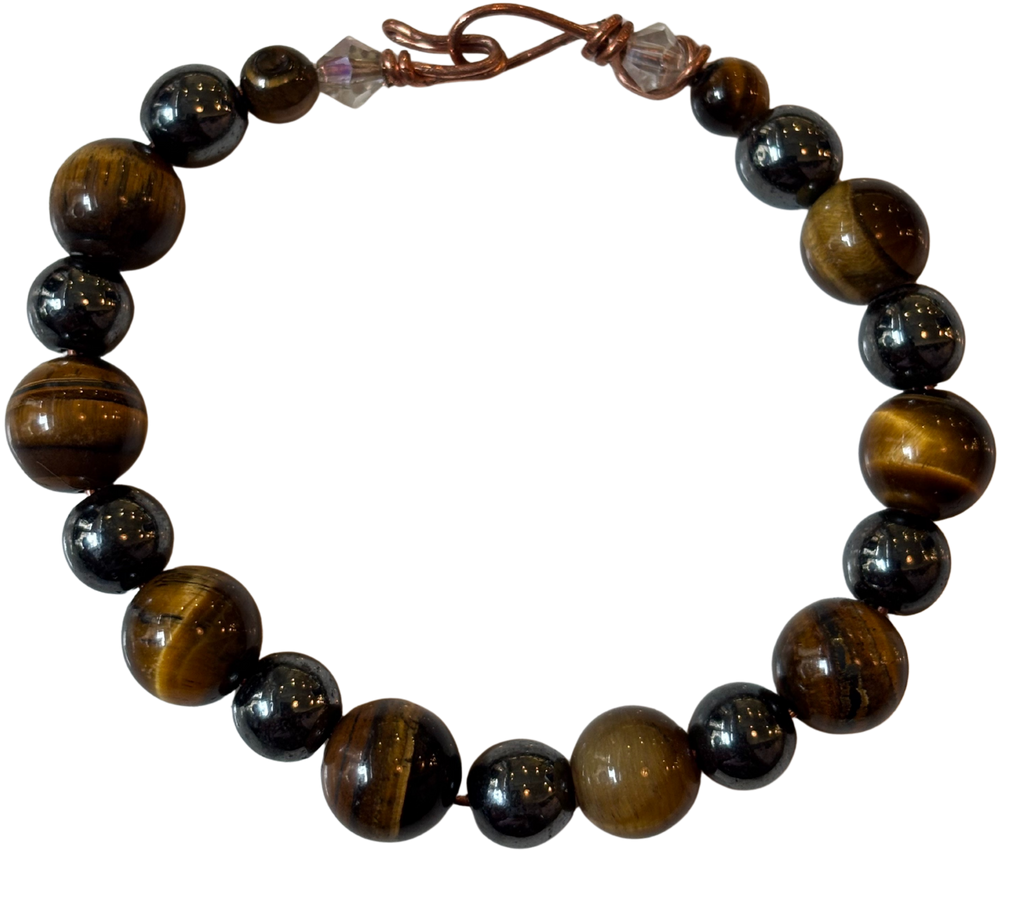 Tiger's Eye and Hematite Bracelet