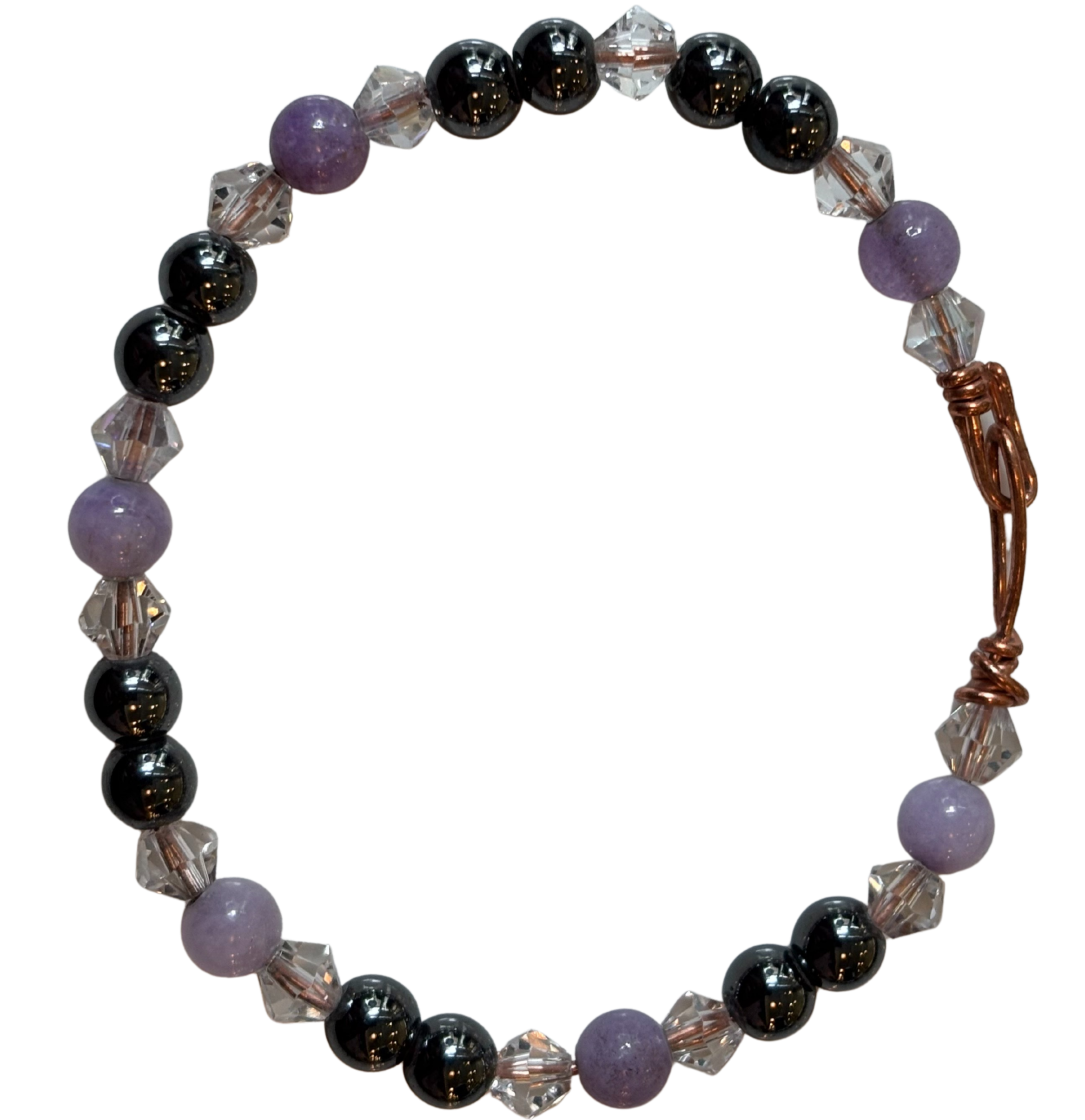 Hematite and kunzite Bracelet