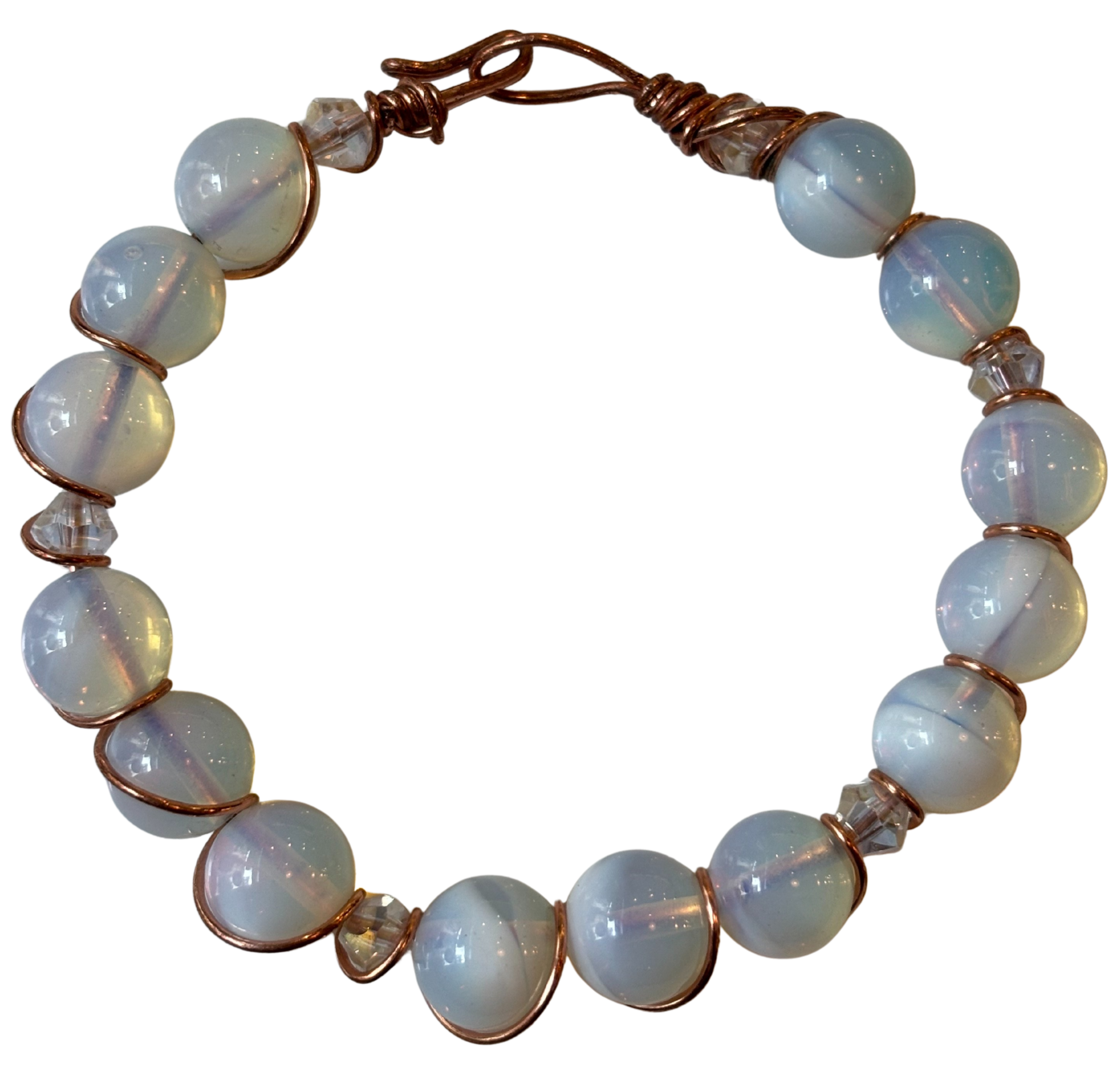 Moon Stone and Copper Bracelet