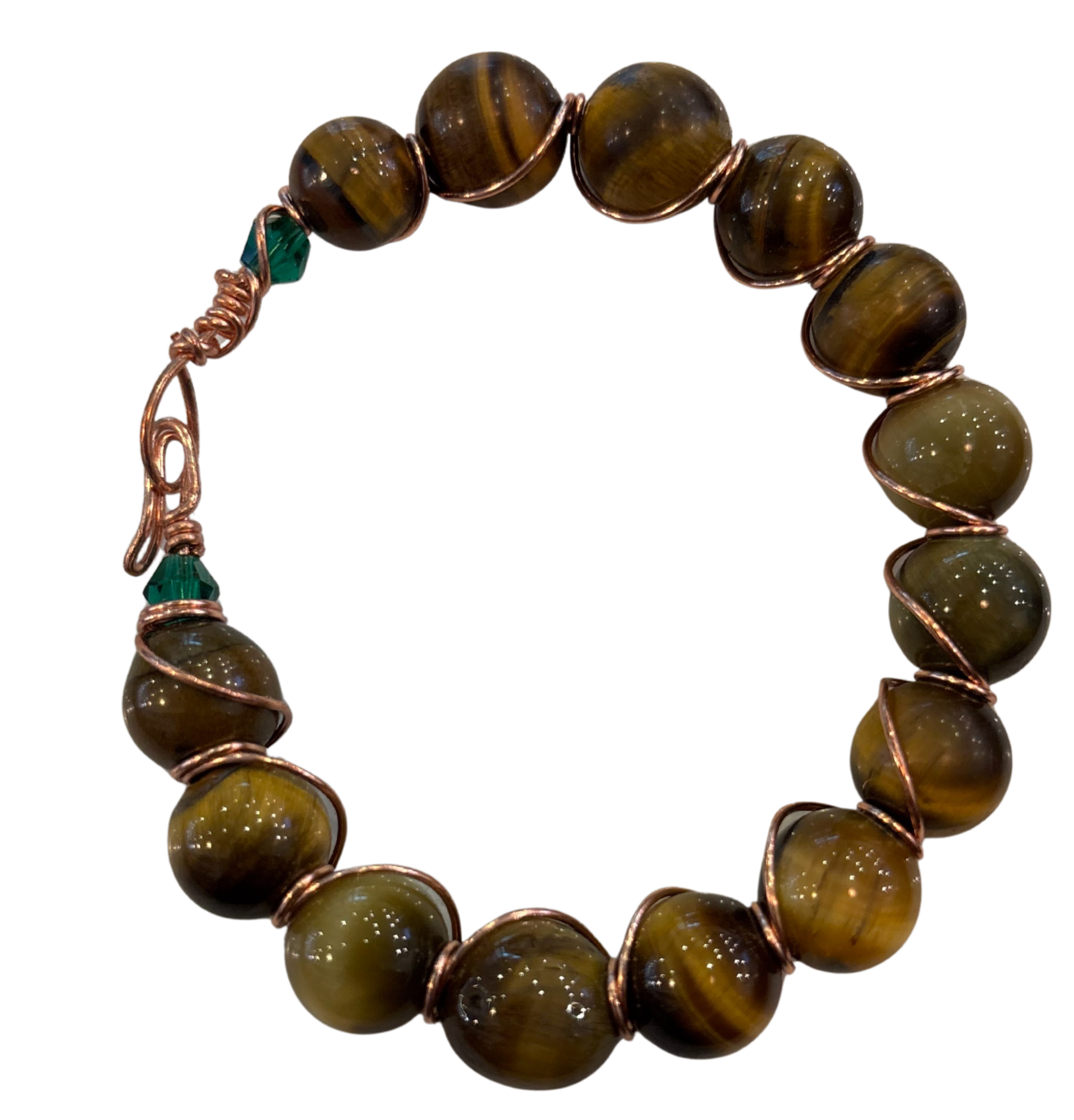 Tiger's Eye Money Protection Copper Bracelet